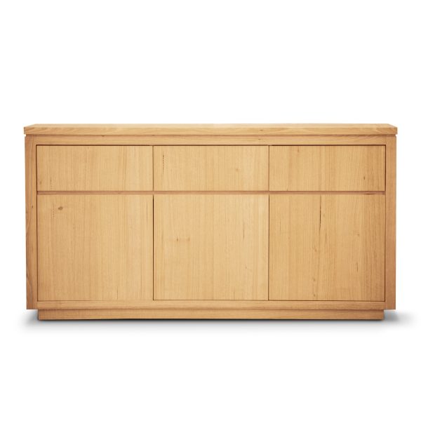 Buffet Table 165cm 3 Door 3 Drawer Solid Messmate Timber – Natural