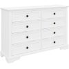 Dresser 8 Chest of Drawers Bedroom Acacia Timber Storage Cabinet – White