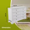 Dresser 8 Chest of Drawers Bedroom Acacia Timber Storage Cabinet – White