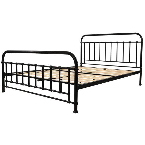 Amarillo Bed Size Metal Frame Platform Mattress Base – QUEEN, Black