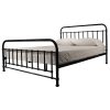 Amarillo Bed Size Metal Frame Platform Mattress Base – QUEEN, Black