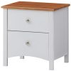 Brownwood Storage Cabinet Shelf Side End Table -White – 1