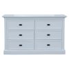 Beechworth Dresser 6 Chest of Drawers Pine Wood Storage Cabinet Hampton – White