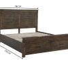 Fitzroy 4pc Suite Bedside Tallboy Bedroom Furniture Package – Rustic Grey – KING