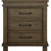 Fitzroy 4pc Suite Bedside Tallboy Bedroom Furniture Package – Rustic Grey – KING