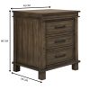 Fitzroy 4pc Suite Bedside Tallboy Bedroom Furniture Package – Rustic Grey – KING