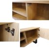 Hemsworth ETU Entertainment TV Unit 160cm Elm Timber Wood 2 Door – Natural