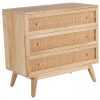 Olearia  Storage Cabinet Buffet Chest of Drawer Mango Wood Rattan Natural – 85x45x80 cm