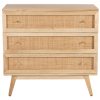 Olearia  Storage Cabinet Buffet Chest of Drawer Mango Wood Rattan Natural – 85x45x80 cm