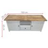 Brenham ETU Entertainment TV Unit 2 Door Mango Wood Farmhouse Furniture – 160x50x65 cm