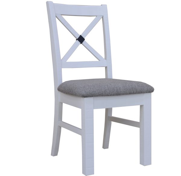 Beechworth Dining Chair Set of 2 Solid Pine Timber Wood Hampton Furniture – Grey