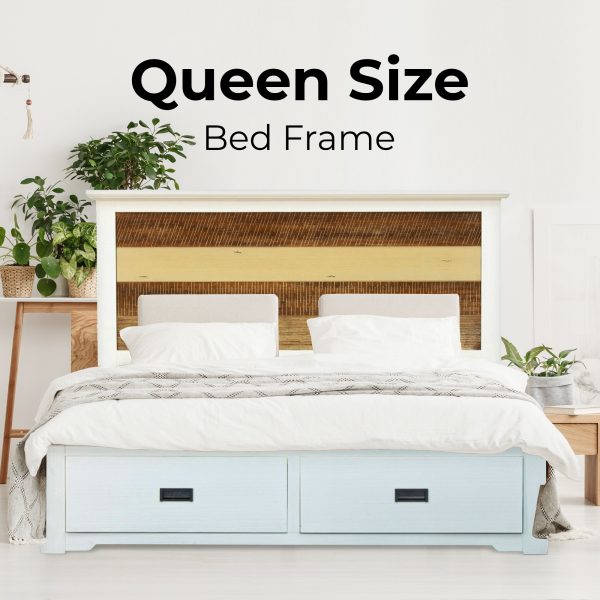 Alexander Bed Frame Mattress Base With Storage Drawers – Multi Color – QUEEN