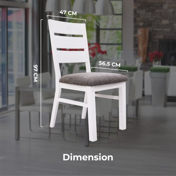 Dining Chair Set of 2 Solid Acacia Wood Dining Furniture – Multi Color