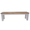 Dining Bench Solid Acacia Wood Home Dinner Furniture – Multi Color – 150x35x45 cm