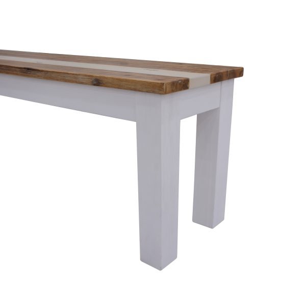 Dining Bench Solid Acacia Wood Home Dinner Furniture – Multi Color – 150x35x45 cm