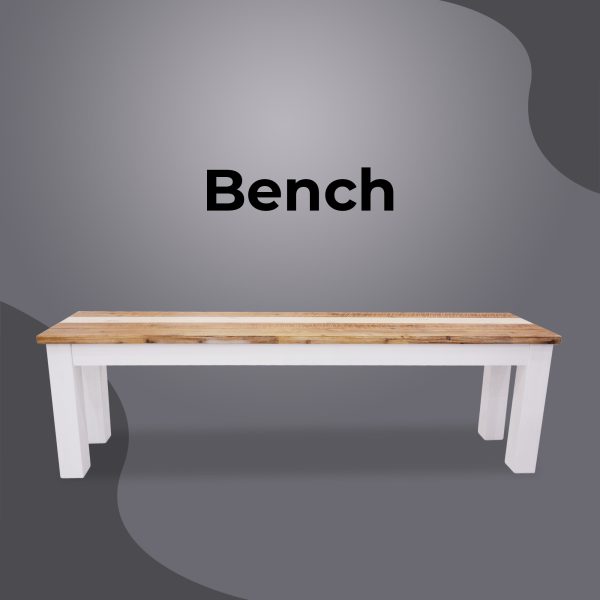 Dining Bench Solid Acacia Wood Home Dinner Furniture – Multi Color – 150x35x45 cm