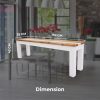 Dining Bench Solid Acacia Wood Home Dinner Furniture – Multi Color – 150x35x45 cm