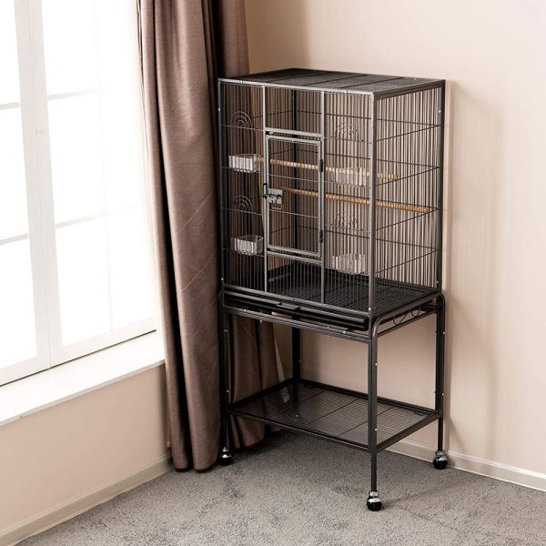 134cm Large Bird Aviary Cage Heavy Duty Parrot Budgie Parakeet Cockatoo Perch Cage Storage Shelf