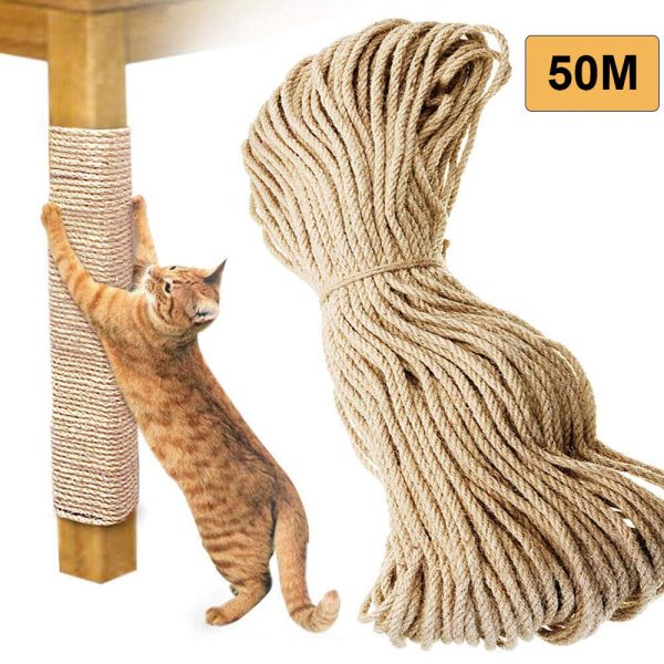 Sisal Rope Natural Twine Cord Thick Jute Hemp Manila  Crafting Home Decor – 50m x 10mm