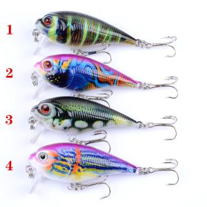 4x 5.5cm Popper Crank Bait Fishing Lure Lures Surface Tackle Saltwater