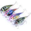 4x 5.5cm Popper Crank Bait Fishing Lure Lures Surface Tackle Saltwater