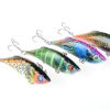 4x 8cm Vib Bait Fishing Lure Lures Hook Tackle Saltwater