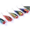 6X 6cm Popper Poppers Fishing Lure Lures Surface Tackle Fresh Saltwater