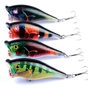 4X 6.5cm Popper Poppers Fishing Lure Lures Surface Tackle Fresh Saltwater