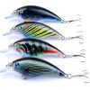 4x 7.5cm Popper Crank Bait Fishing Lure Lures Surface Tackle Saltwater