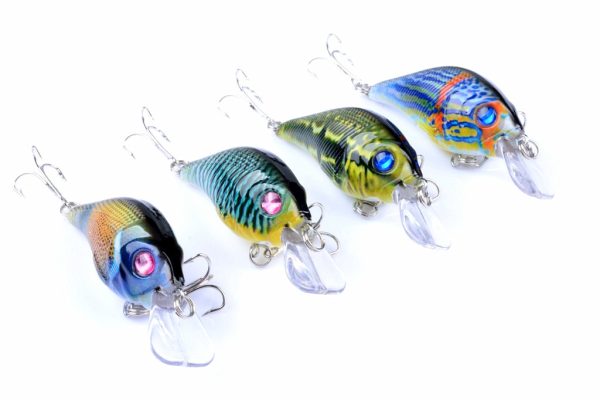 4x 7.5cm Popper Crank Bait Fishing Lure Lures Surface Tackle Saltwater