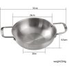 26cm Seafood Paella Pan with Riveted Chrome Plated Handles Dishwasher Safe – Silver