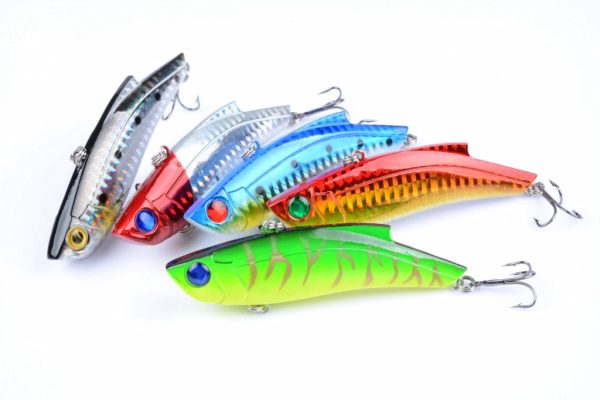 5x 9cm Vib Bait Fishing Lure Lures Hook Tackle Saltwater