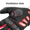 Full Finger MTB Gloves XL Size for Mountain Road Bike Breathable Red Rockbros Unisex Device Friendly Finger Material Anti Slip