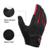 Full Finger MTB Gloves XL Size for Mountain Road Bike Breathable Red Rockbros Unisex Device Friendly Finger Material Anti Slip