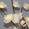 1 Set of 50cm H 20 LED White Rose Tree Branch Stem Fairy Light Wedding Event Party Function Table Vase Centrepiece Decoration