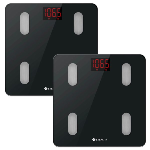 Smart WiFi Scale for Body Weight – Black-2 Pack