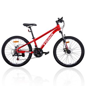 M114 24 Inch Wheel Kids Mountain Bike 21 Speed MTB Red