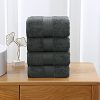 4 Piece Cotton Bath Towels Set – Charcoal