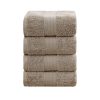 4 Piece Cotton Bath Towels Set – Sandstone