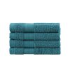 Bath Towel Set – 4 Piece Cotton Washcloths – Blue