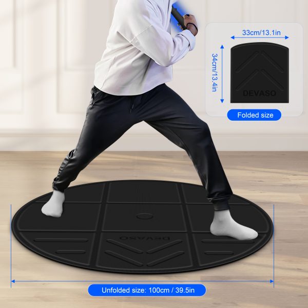 Foldable VR Mat, Round Anti Fatigue Large Mat, Anti-Slip and Comfortable