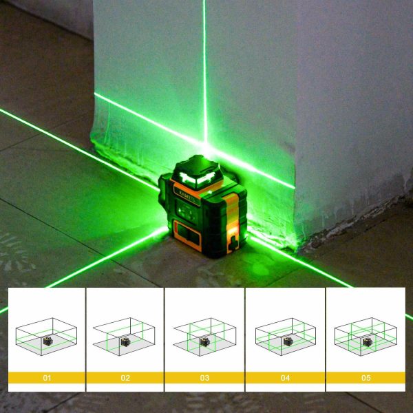 Green Laser Level 3 X 360? Rotary Self Leveling with 1 Rechargeable Battery