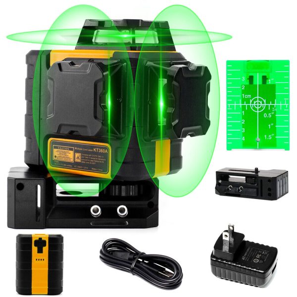 Green Laser Level 3 X 360? Rotary Self Leveling with 1 Rechargeable Battery