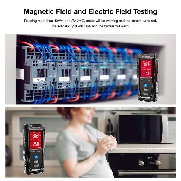 ERICKHILL EMF Meter Digital Electromagnetic Field Radiation Detector Machine