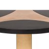 Contemporary Half Round Brass and Black Hallway Console Table