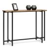 Narrow Golden Black Hallway Console Table with Textured Top