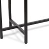 Narrow Golden Black Hallway Console Table with Textured Top