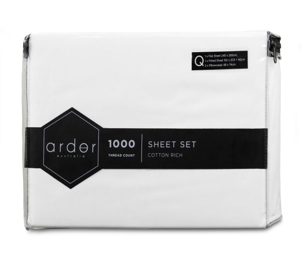 1000TC Cotton Rich SHEET SET – KING SINGLE