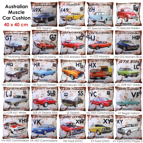 Australian Muscle Car Cushion A9X Torana Blue