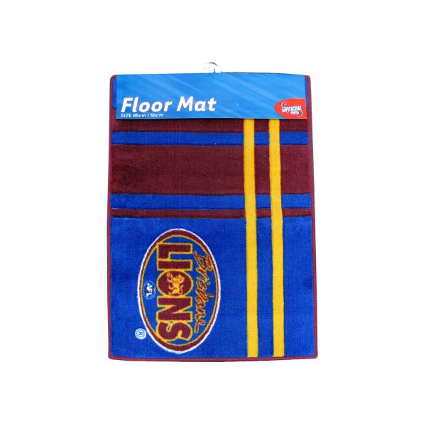 Brisbane Lions Rubber Backed Floor Mat 55 x 85 cm